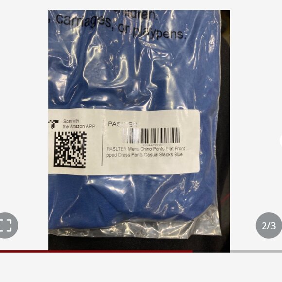 Men's Blue Dress Pants - Picture 2 of 2